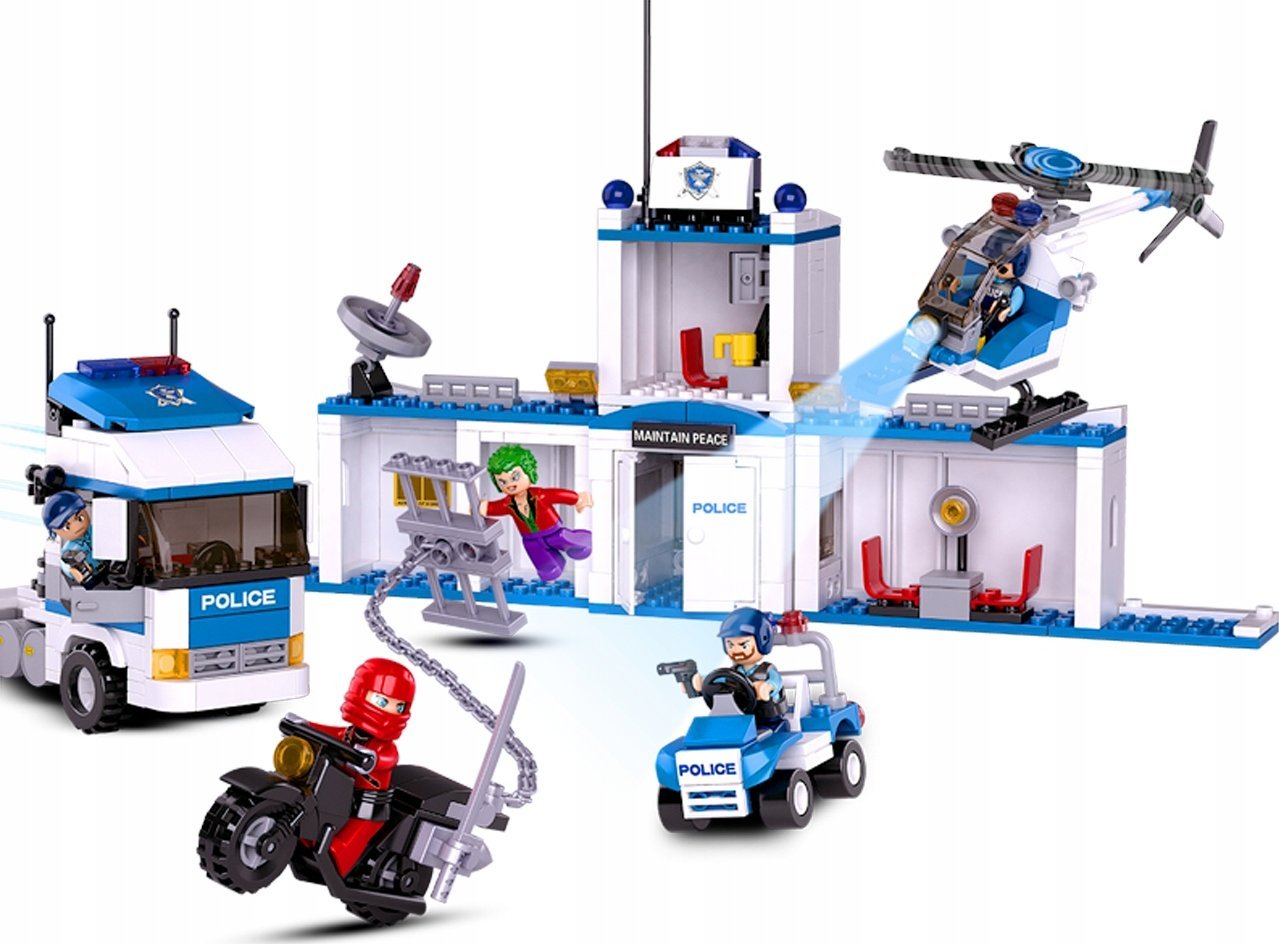 Zestaw Klocków Posterunek Policyjny 572 el. Sluban Kompatybilny z LEGO - Bambino.com.pl