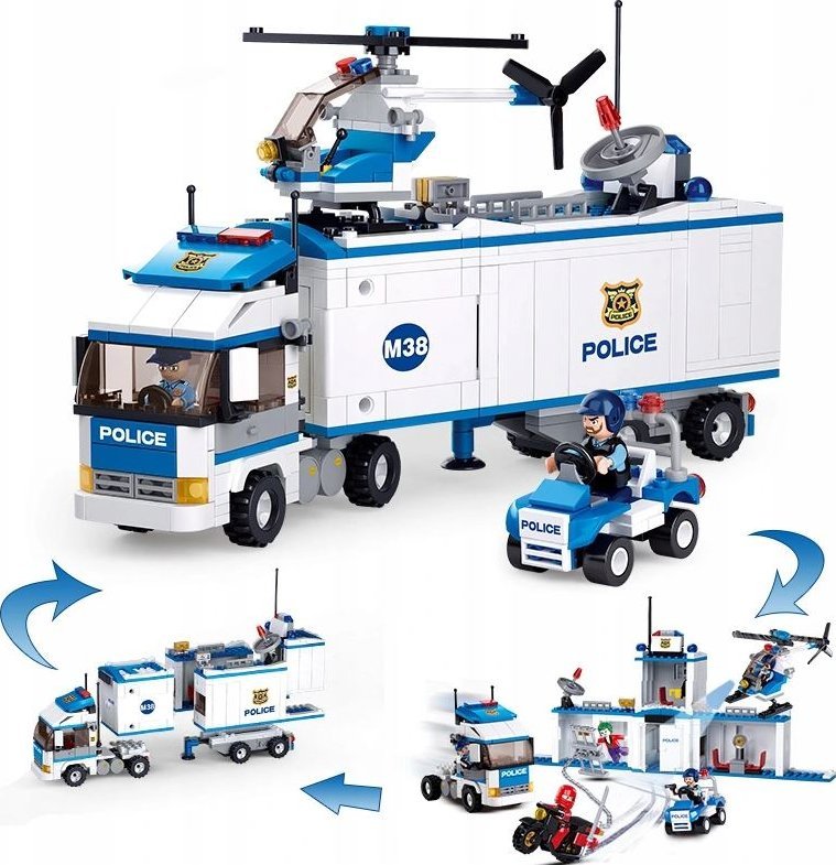 Zestaw Klocków Posterunek Policyjny 572 el. Sluban Kompatybilny z LEGO - Bambino.com.pl