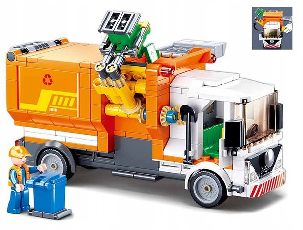 Sluban Miasto Śmieciarka 326 el Klocki Kompatybilne z Lego - Bambino.com.pl