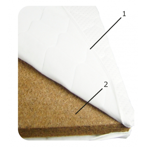 Materac 120x60 kokos Standard Beticco Baby Jony Srebra