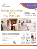  Bramka bezpieczeństwa Royale Converta 3w1 wys- 74cm