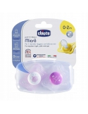 Chicco Smoczek Physio Micro 2 szt. silikonowy (0-2m+)