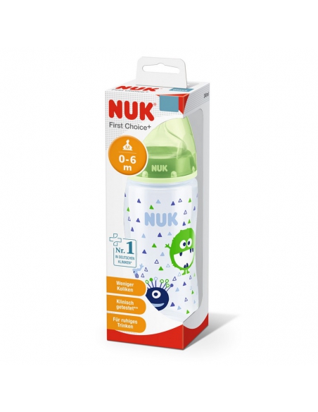 Nuk butelka 300ml FIRST CHOICE+ ze smoczkiem silikonowym 0-6m