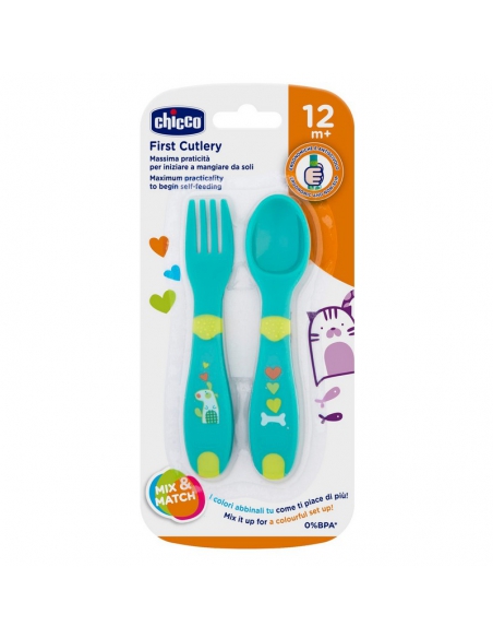 Chicco sztućce plastikowe12m+