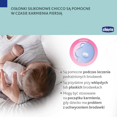Chicco osłonki silikonowe na piersi