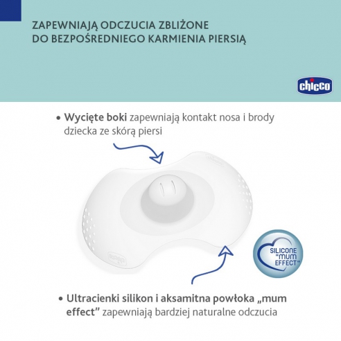 Chicco osłonki silikonowe na piersi
