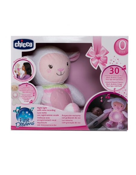 Chicco owieczka z nocną lampką 0m+