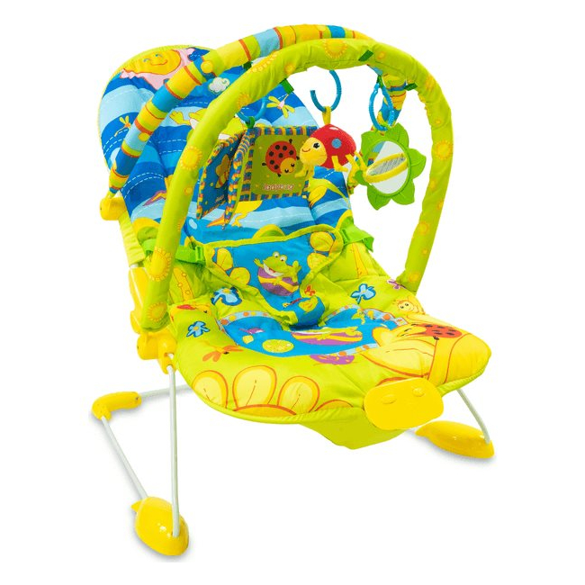 Beticco Baby Leżaczek 2 pałąki z zabawkami 3-9 kg