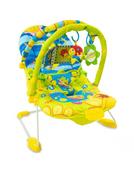 Beticco Baby Leżaczek 2 pałąki z zabawkami 3-9 kg