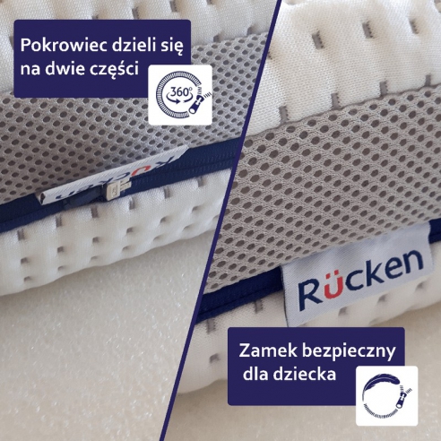 Rucken Materac Uno do kołyski lub dostawki 90x40x6 