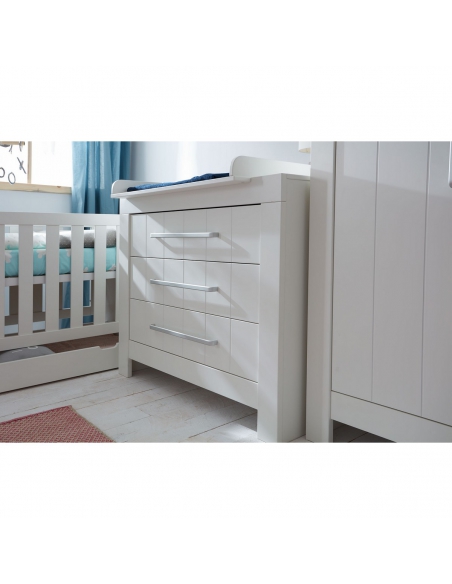 Pinio Calmo Komoda 3-szufladowa Biała