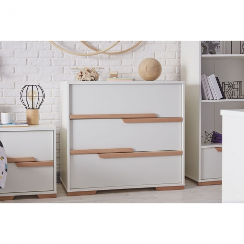 Pinio Komoda Snap 3-szufladowa Biała