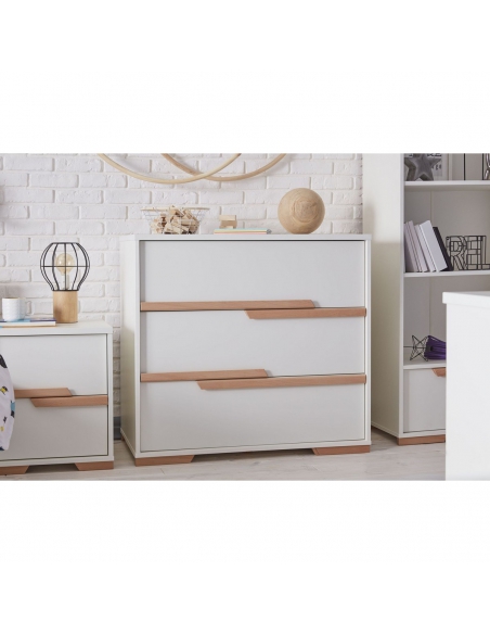 Pinio Komoda Snap 3-szufladowa Biała