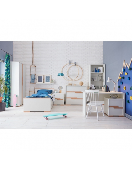 Pinio Łóżko Snap 200x90 Białe