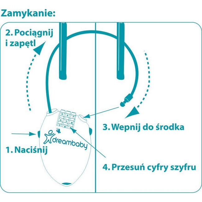 DreamBaby Zamknięcie Elastyczne Z Szyfrem 