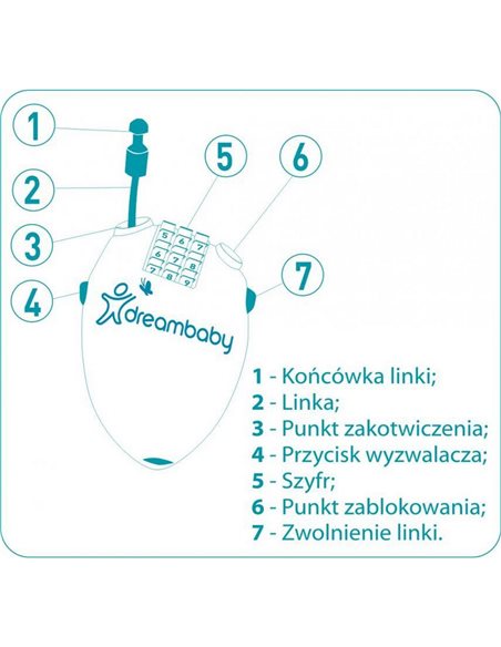DreamBaby Zamknięcie Elastyczne Z Szyfrem 
