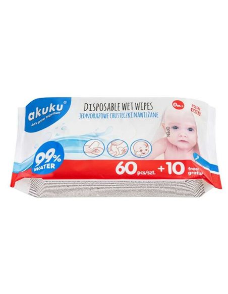Akuku Chusteczki Nawilżane 60szt. 