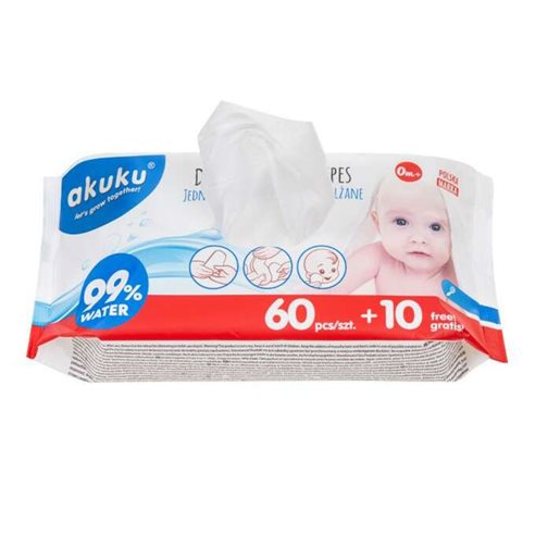 Akuku Chusteczki Nawilżane 60szt. 