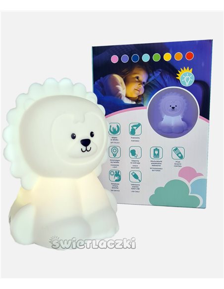 MesMed MM033 Lewcio Leoś Lampka Sylikonowa