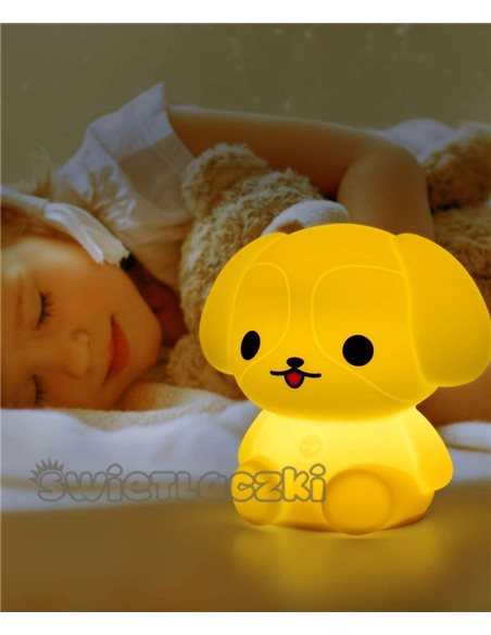 MasMed Świetlaczek Piesełek Lampka Sylikonowa MM-027