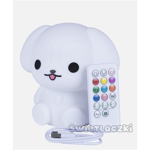 MasMed Świetlaczek Piesełek Lampka Sylikonowa MM-027