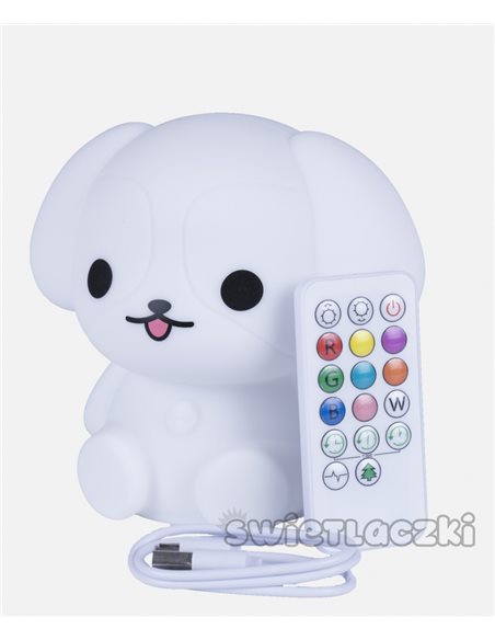 MasMed Świetlaczek Piesełek Lampka Sylikonowa MM-027