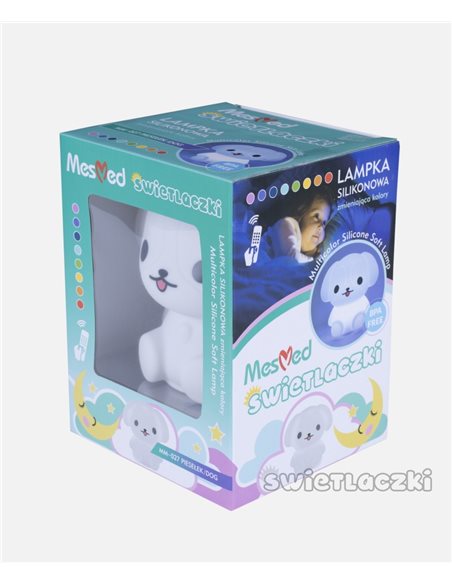 MasMed Świetlaczek Piesełek Lampka Sylikonowa MM-027