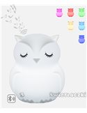MesMed Świetlaczek Sówka Lampka Sylikonowa z Głośnikiem Bluetooth MM-014