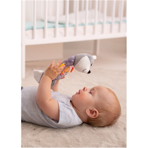 BaliBazoo Zawieszka Szary Lis Grzechotką