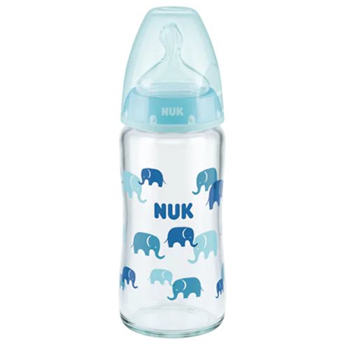 NUK First Choice+ Szklana Butelka Do Karmienia z Wskaznikiem Temperatury 240ml 0-6m