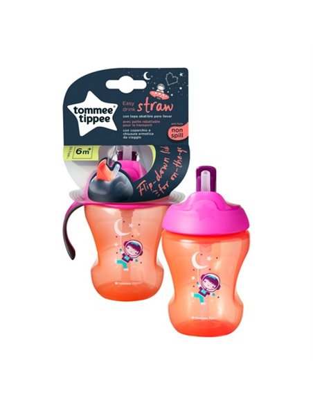 TOMMEE TIPPEE Kubek Niekapek ze Słomką Easy Drink Star 230 ml