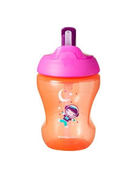 TOMMEE TIPPEE Kubek Niekapek ze Słomką Easy Drink Star 230 ml