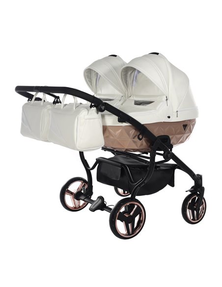 Junama MIRROR SATIN DUO CLASSIC Wózek Bliźniaczy 2w1