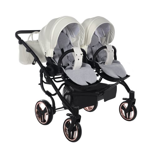 Junama MIRROR SATIN DUO CLASSIC Wózek Bliźniaczy 2w1