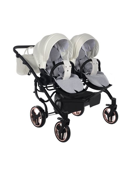 Junama MIRROR SATIN DUO CLASSIC Wózek Bliźniaczy 2w1