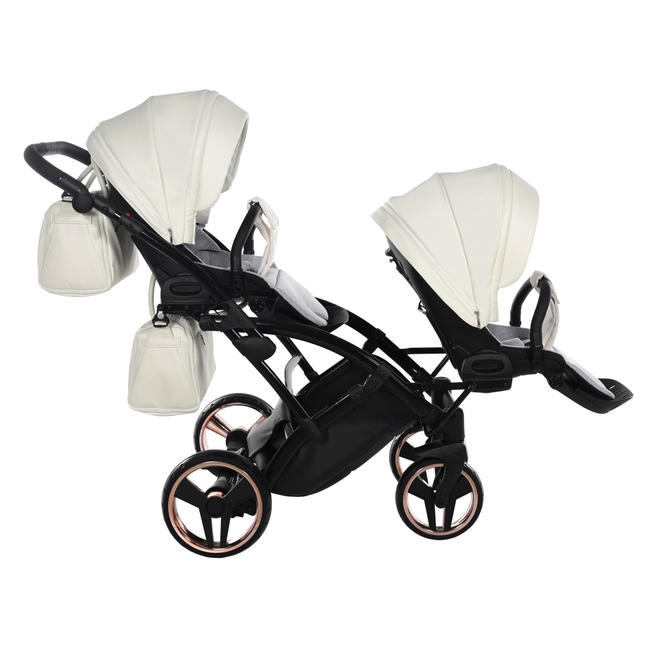 Junama MIRROR SATIN DUO CLASSIC Wózek Bliźniaczy 2w1