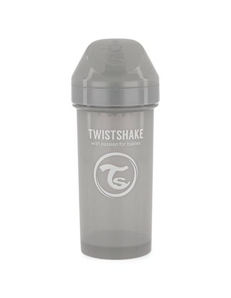 TwistShake Kid Cup kubek niekapek z mikserem 360ml Pastel Grey
