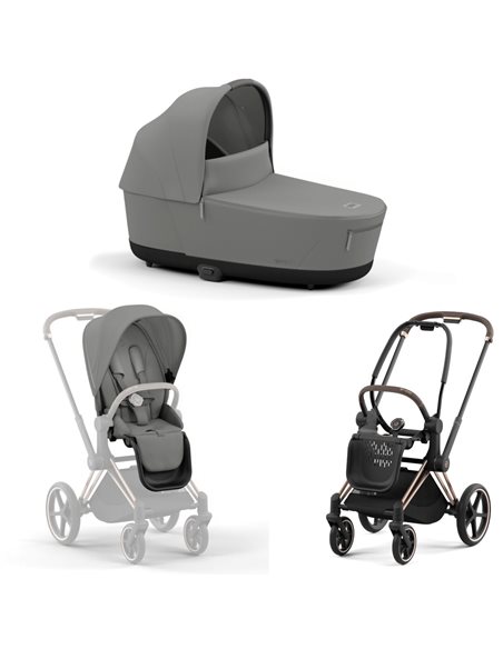 Cybex Priam 4.0 Wózek Głęboko-Spacerowy 2w1 Stelaż Rosegold 