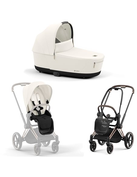 Cybex Priam 4.0 Wózek Głęboko-Spacerowy 2w1 Stelaż Rosegold 