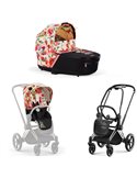 Cybex Priam 4.0 Wózek Głęboko-Spacerowy 2w1 Stelaż Chrom z czarnymi detalami