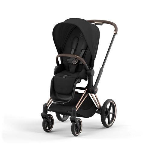 Cybex Priam 4.0 Wózek Głęboko-Spacerowy 2w1 Stelaż Chrom z brązowymi detalami