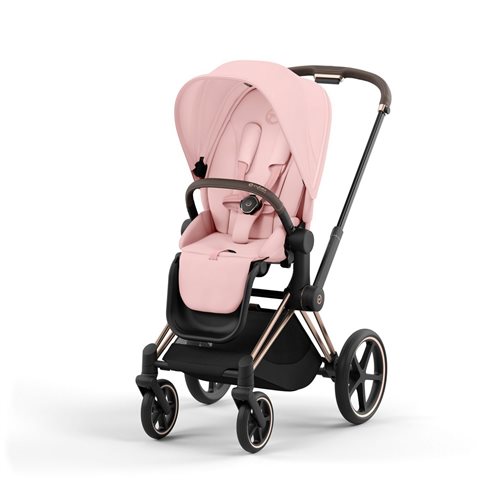 Cybex Priam 4.0 Wózek Głęboko-Spacerowy 2w1 Stelaż Chrom z brązowymi detalami