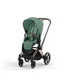 Cybex Priam 4.0 Wózek Głęboko-Spacerowy 2w1 Stelaż Chrom z brązowymi detalami