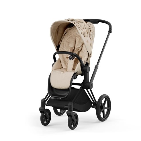 Cybex Priam 4.0 Wózek Głęboko-Spacerowy 2w1 Stelaż Chrom z brązowymi detalami