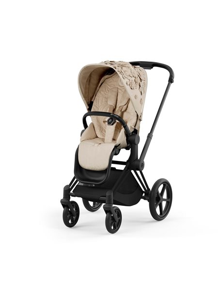 Cybex Priam 4.0 Wózek Głęboko-Spacerowy 2w1 Stelaż Chrom z brązowymi detalami