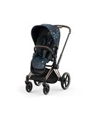 Cybex Priam 4.0 Wózek Głęboko-Spacerowy 2w1 Stelaż Chrom z brązowymi detalami