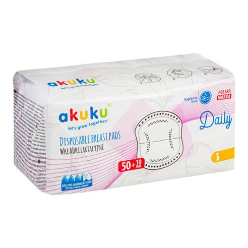 Akuku Wkładki laktacyjne Daily A0160 60szt