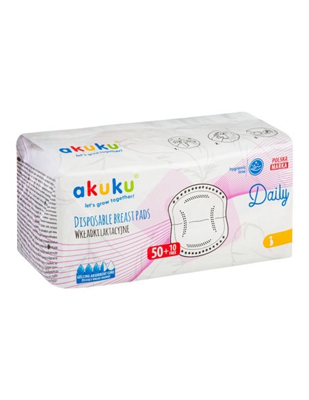 Akuku Wkładki laktacyjne Daily A0160 60szt