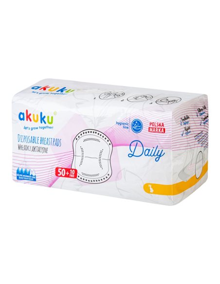 Akuku Wkładki laktacyjne Daily A0160 60szt