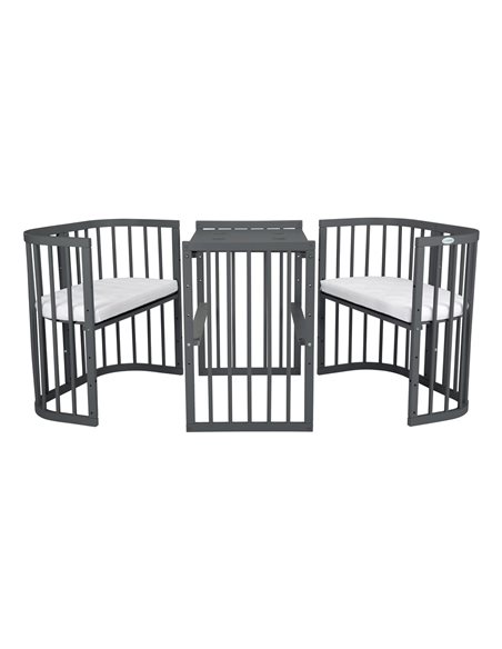 Waldin Łóżeczko Dziecięce 7w1 z materacem